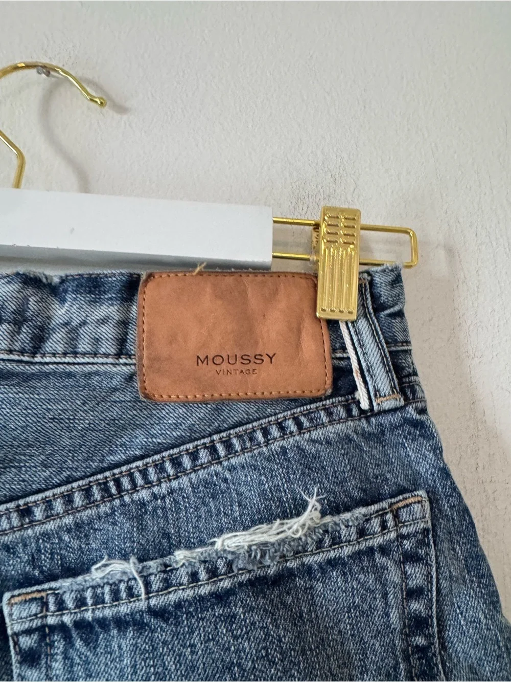 Mousse Vintage Distressed Denim Shorts